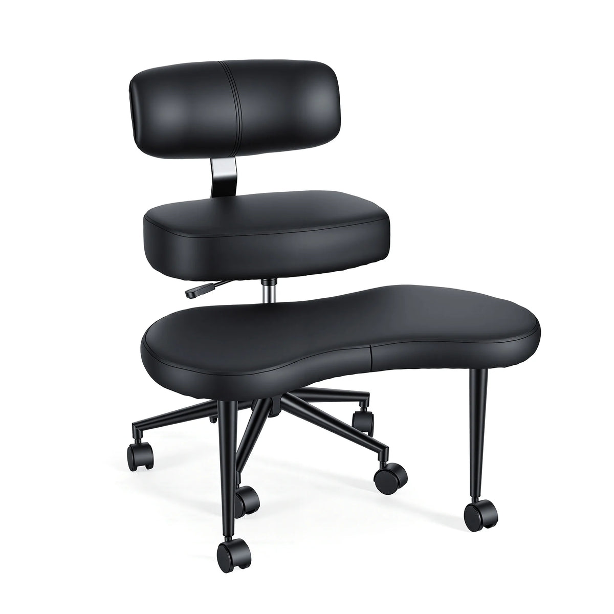 Teddy Fleece Armless Ergonomic Office Chair with Lumbar Support Rolling Swivel Multiple Combination Methods Office Chair
