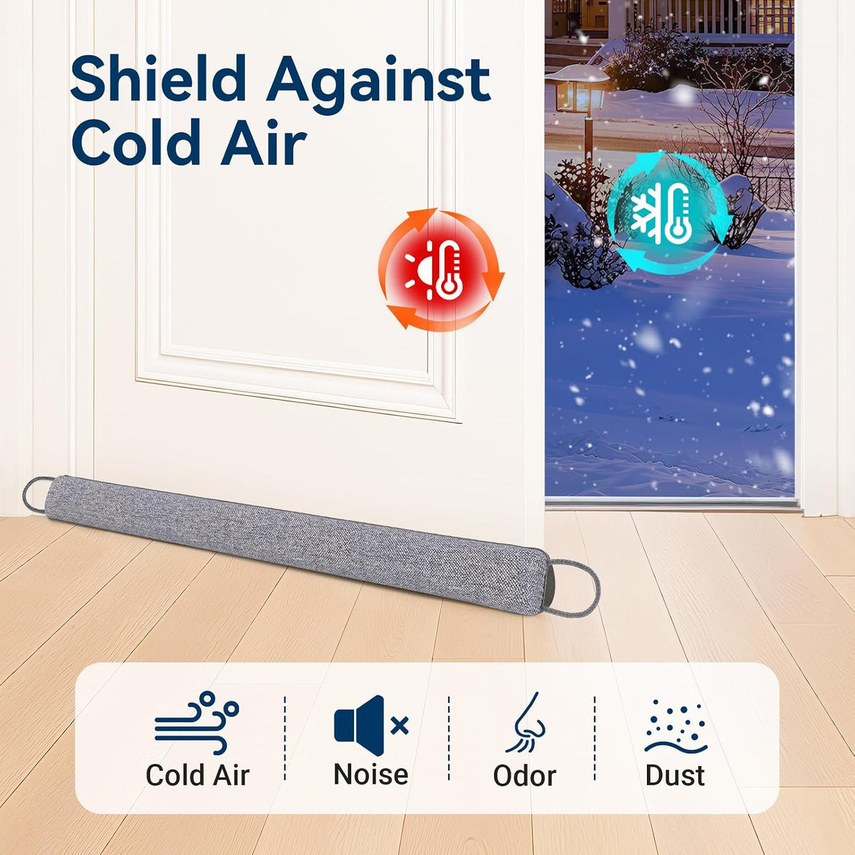 Heavy-Duty Door Draft Stopper — 36In, Universal Fit