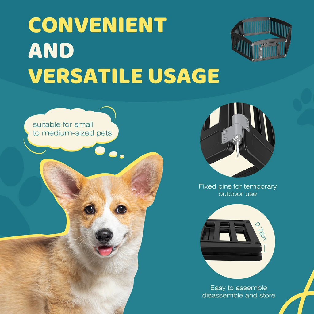 Foldable Dog Playpen — 24 in Panels, Indoor & Outdoor