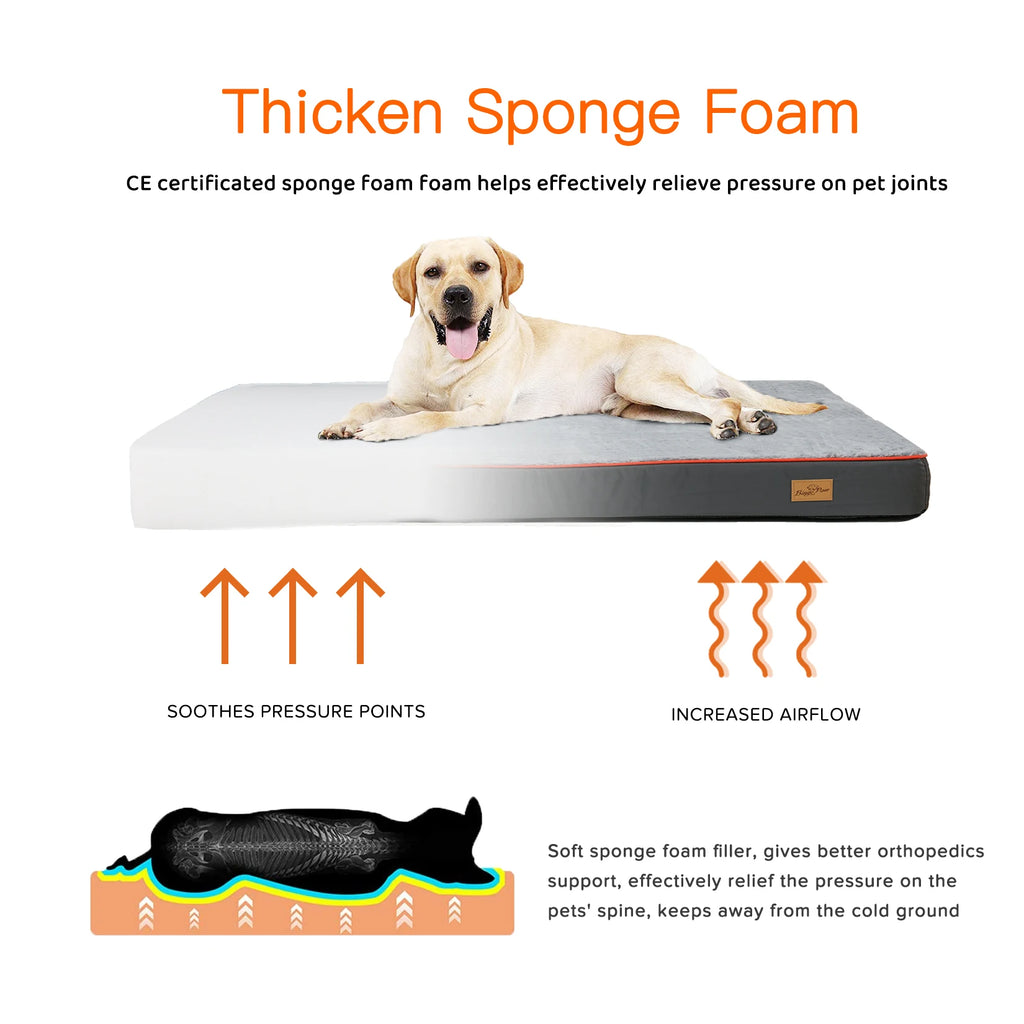Large Orthopedic Dog Bed Memory Foam