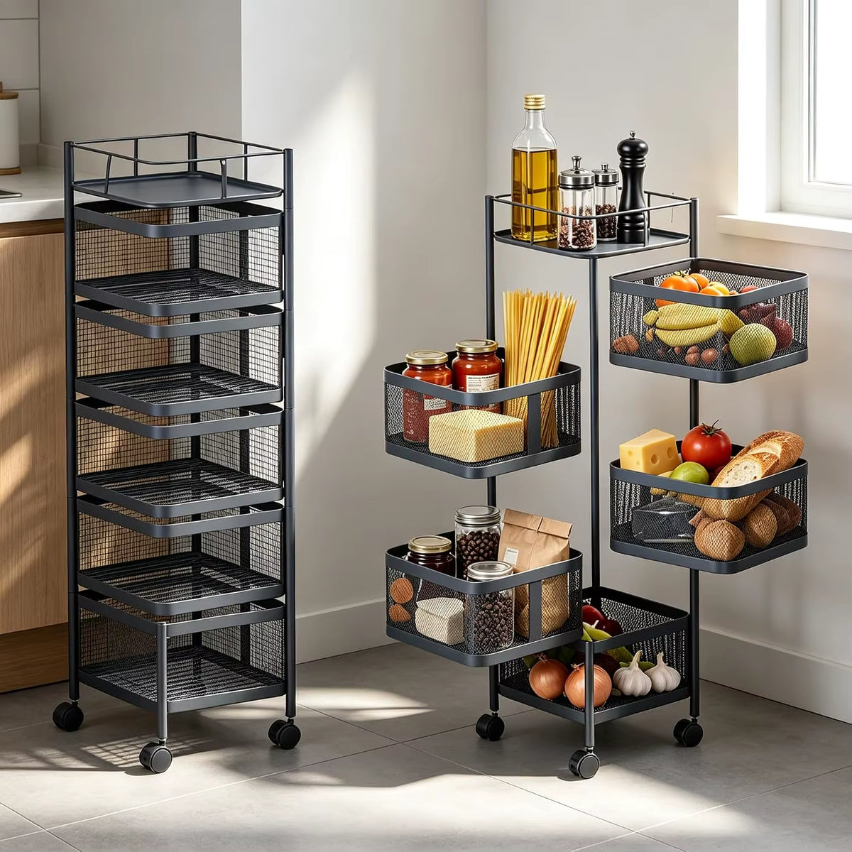 5-Tier Rotating Kitchen Storage Rack