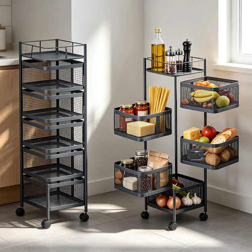 5-Tier Rotating Kitchen Storage Rack