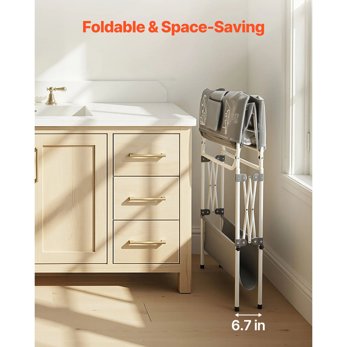 Dog Bathtub Elevated Dog Bath Tub Foldable Space-Saving with Built-In Drain Hose for Small Medium Pet Indoor & Outdoor