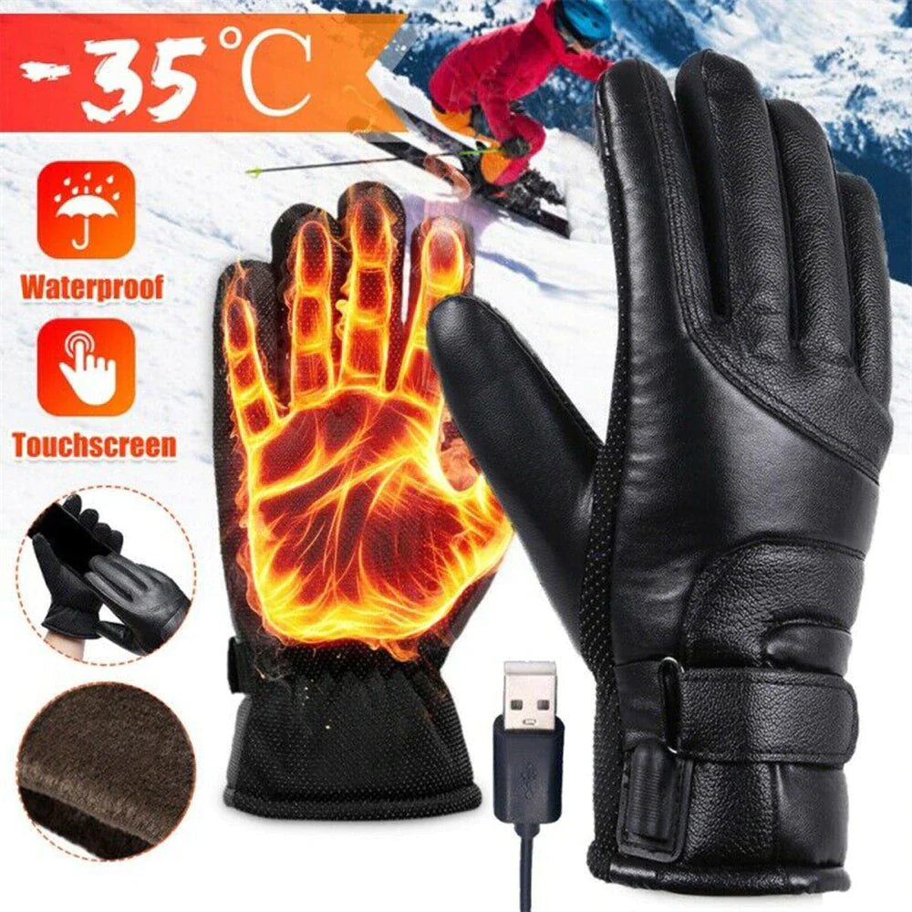 USB Heated Gloves – Windproof Winter Hand Warmers