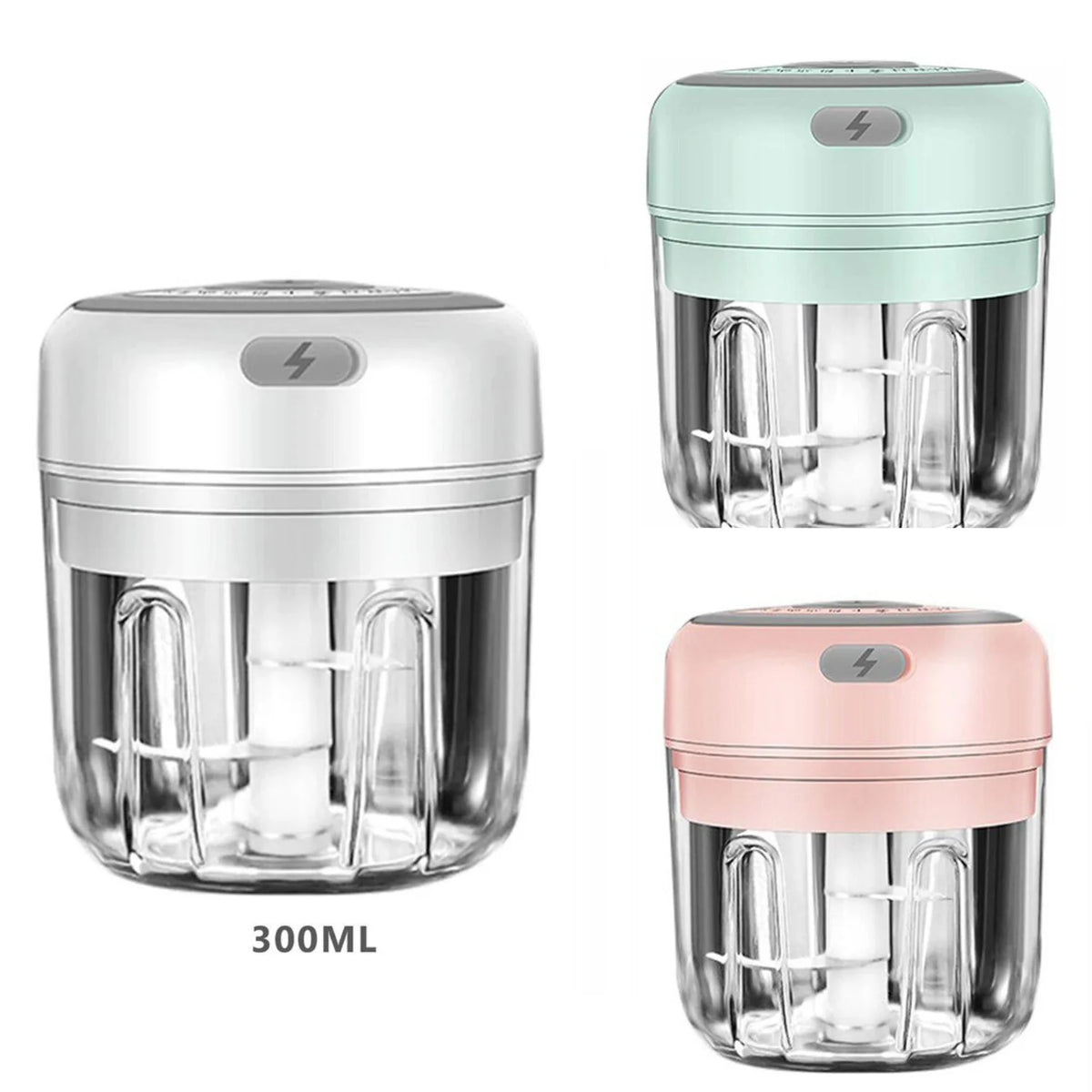 Electric Garlic Press & Chopper — 300ML, Multi-Use