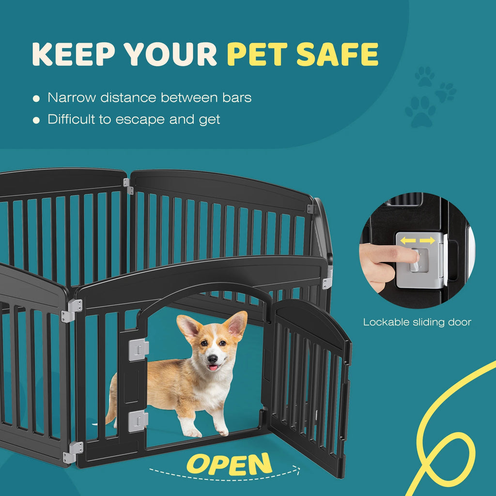 Foldable Dog Playpen — 24 in Panels, Indoor & Outdoor