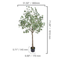 Artificial Olive Tree 4/5/6FT Tall Faux Plant Secure PE Material Anti-Tip Tilt Protection Low-Maintenance Tree for Home