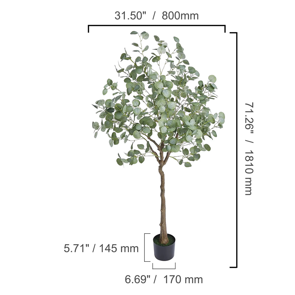 Artificial Olive Tree 4/5/6FT Tall Faux Plant Secure PE Material Anti-Tip Tilt Protection Low-Maintenance Tree for Home