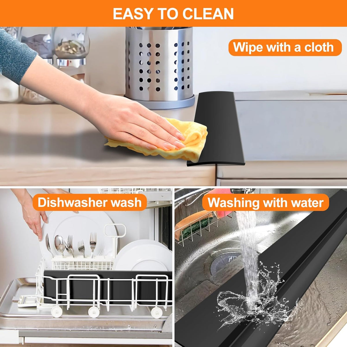 Silicone Stove Counter Gap Cover — Heat-Resistant, 2-Pack