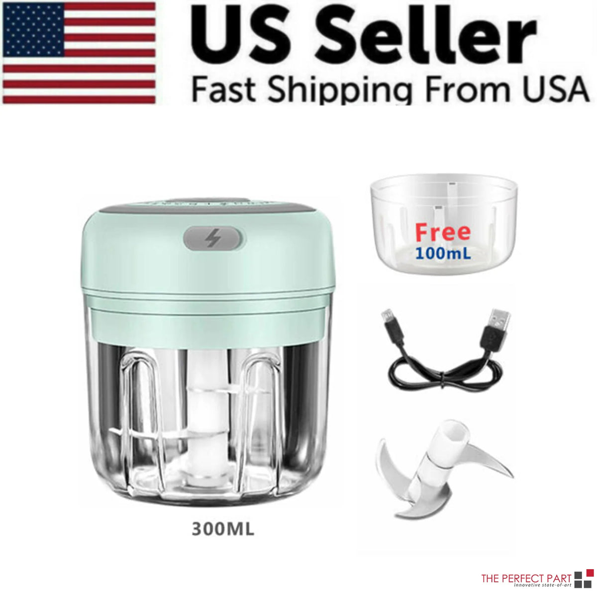 Electric Garlic Press & Chopper — 300ML, Multi-Use