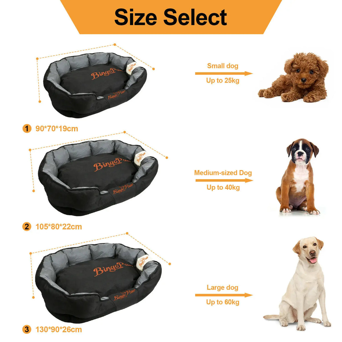 XXL Jumbo Orthopedic Sofa Dog Bed