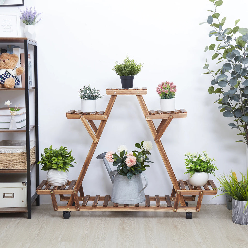 Triangular Plant Shelf 6-Potted
