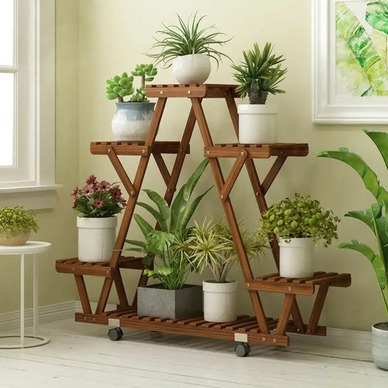Triangular Plant Shelf 6-Potted