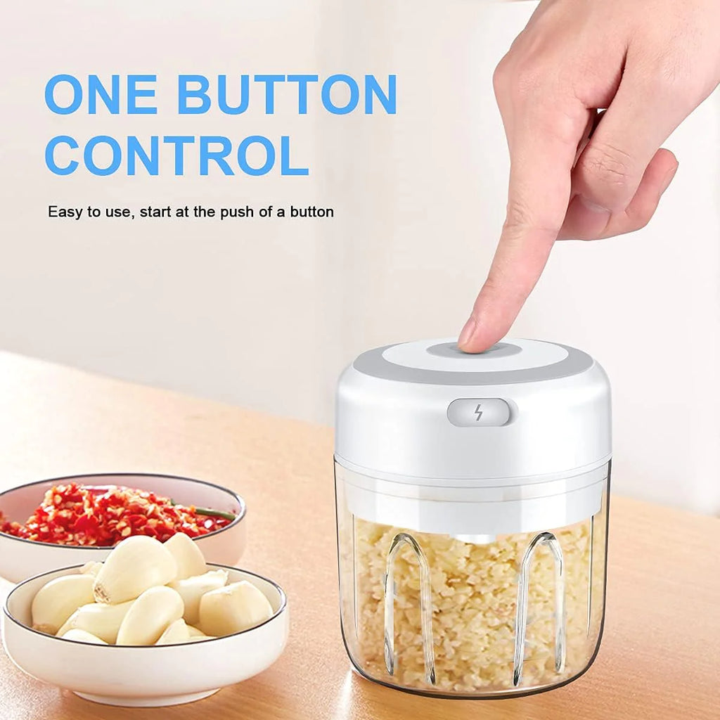 Electric Garlic Press & Chopper — 300ML, Multi-Use