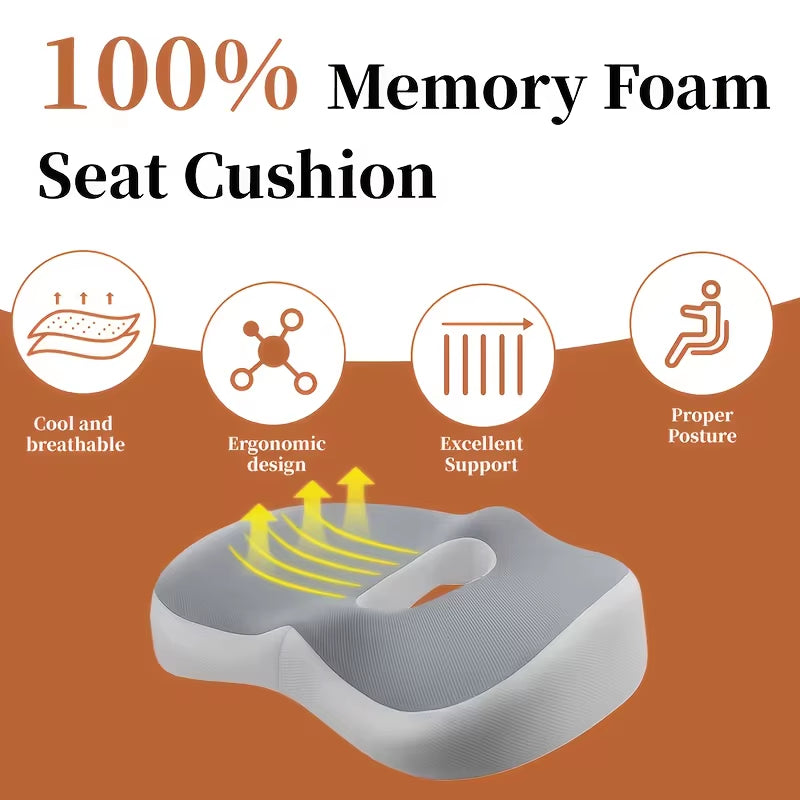 Ergonomic Memory Foam Coccyx Cushion
