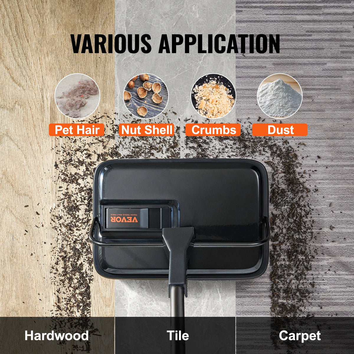 Manual carpet sweeper
