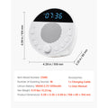 Succebuy Sound Machine 18 Soothing Sleep Sound and 7-Color Night Light 5-In-1 White Noise Sound Machine with Dual Alarm for Home