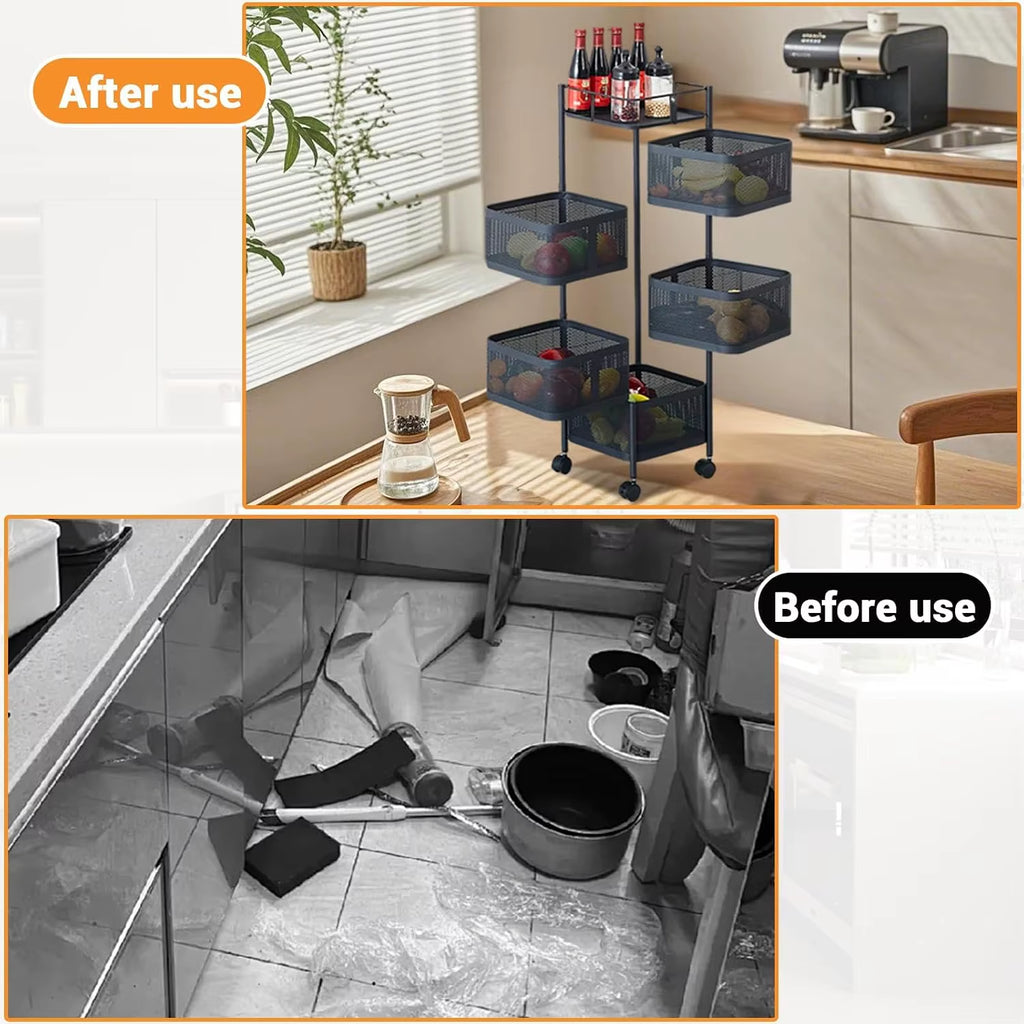 5-Tier Rotating Kitchen Storage Rack
