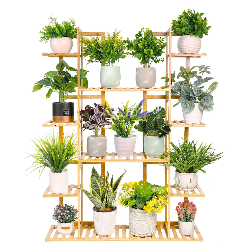 Extra Large 9-Tier Bamboo Plant Stand