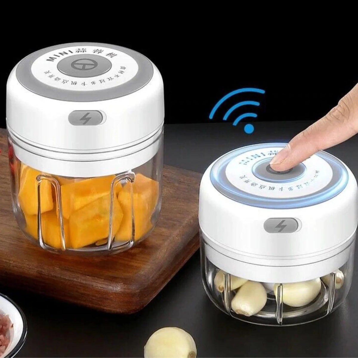 Electric Garlic Press & Chopper — 300ML, Multi-Use
