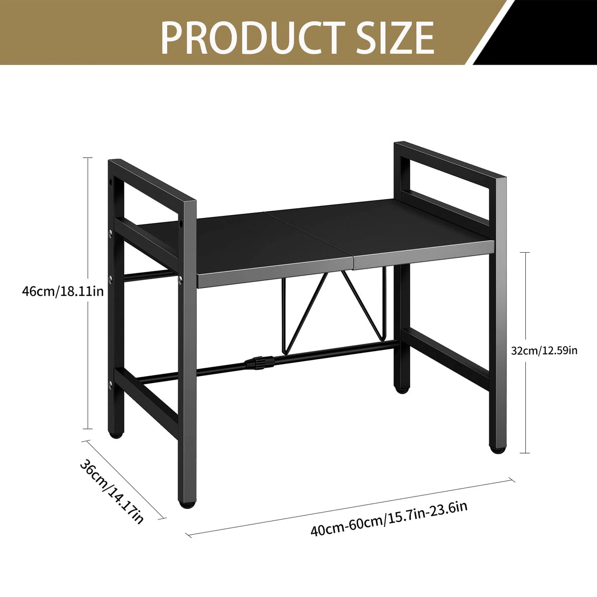 Expandable microwave shelf organizer