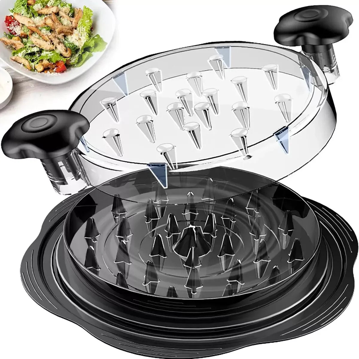 Large Chicken Shredder Tool – Twist Meat Shredder with Non-Slip Base, Bpa-Free