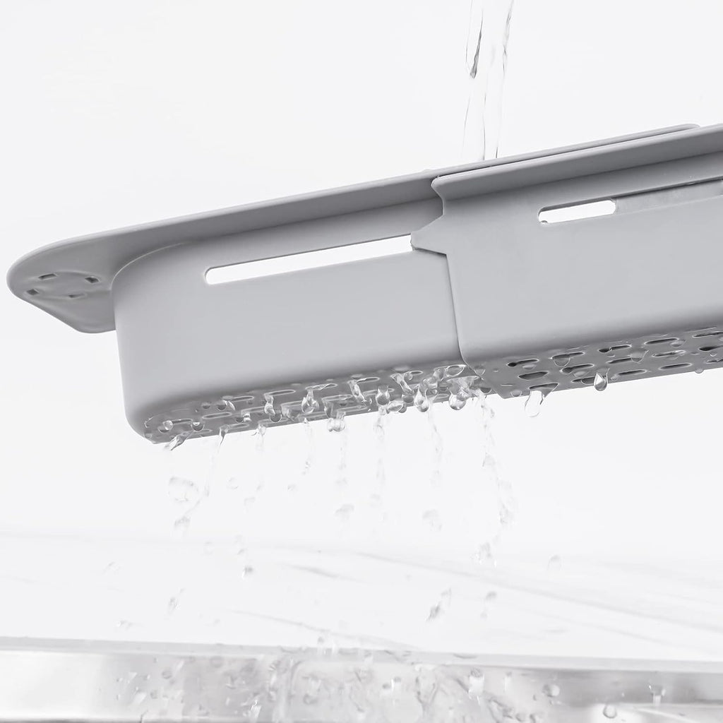 Telescopic Expandable Over-Sink Organizer with Towel Hanger