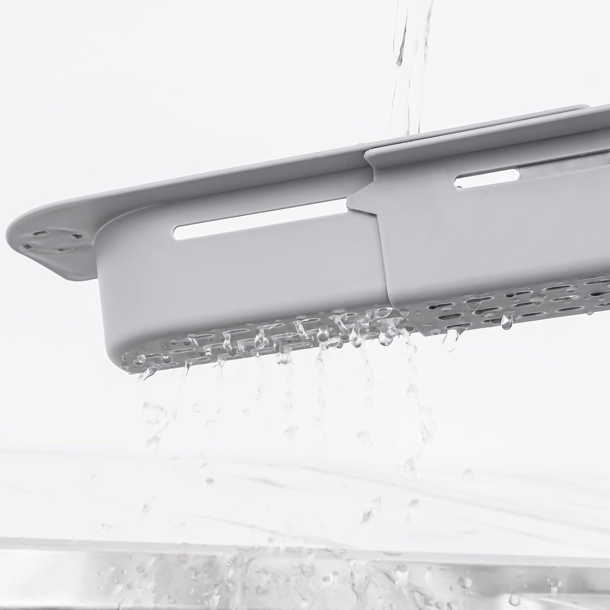 Telescopic Expandable Over-Sink Organizer with Towel Hanger