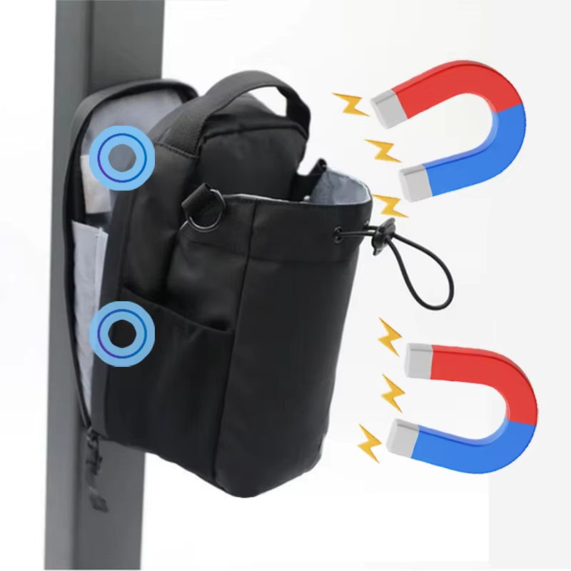 Magnetic gym sling bag, 2 magnets