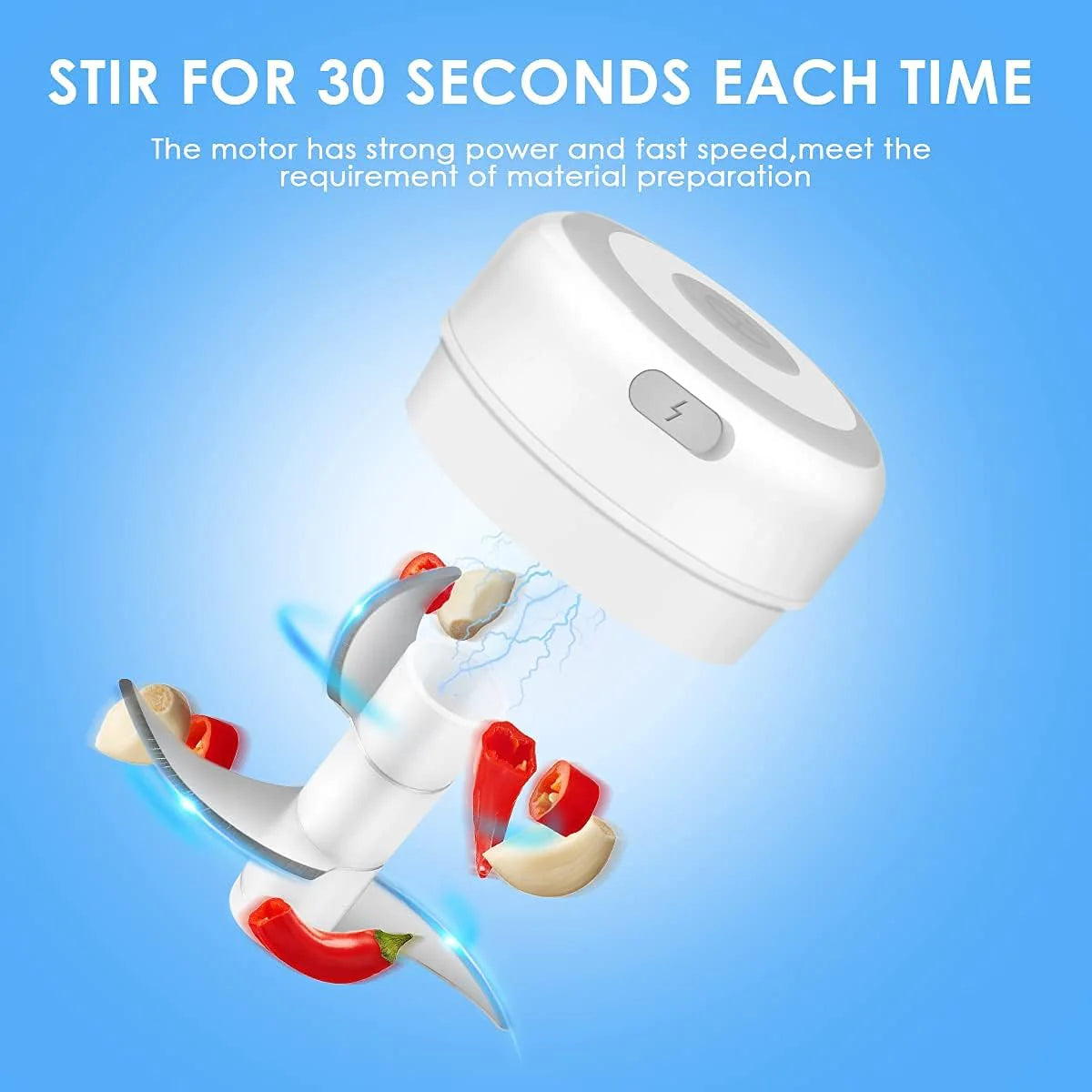 Electric Garlic Press & Chopper — 300ML, Multi-Use
