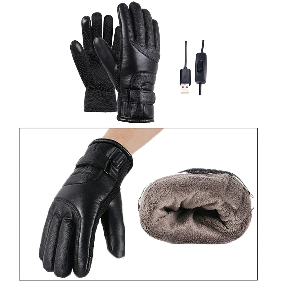 USB Heated Gloves – Windproof Winter Hand Warmers