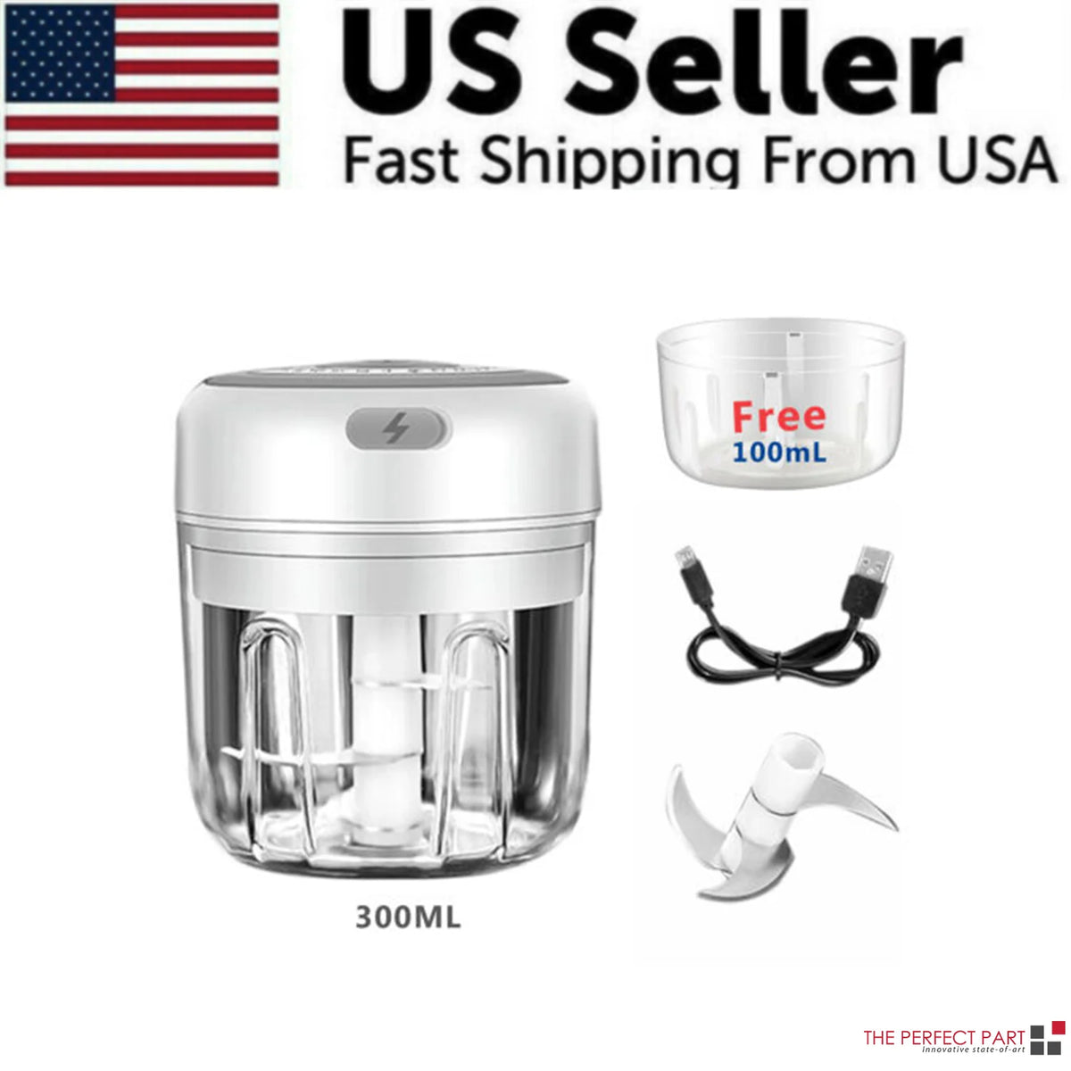 Electric Garlic Press & Chopper — 300ML, Multi-Use