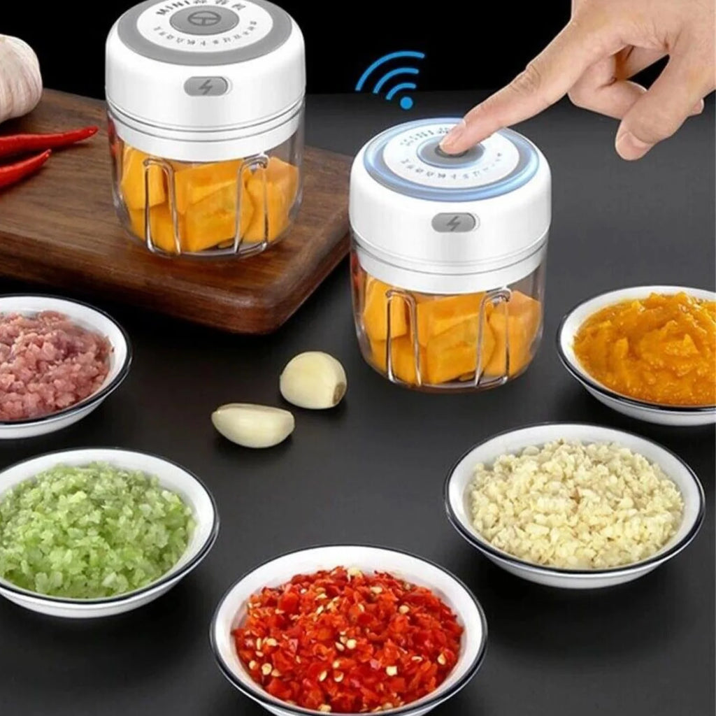 Electric Garlic Press & Chopper — 300ML, Multi-Use