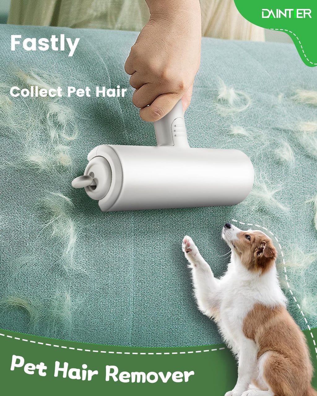 Reusable Pet Hair Remover for Couch, Carpet & Car Seats