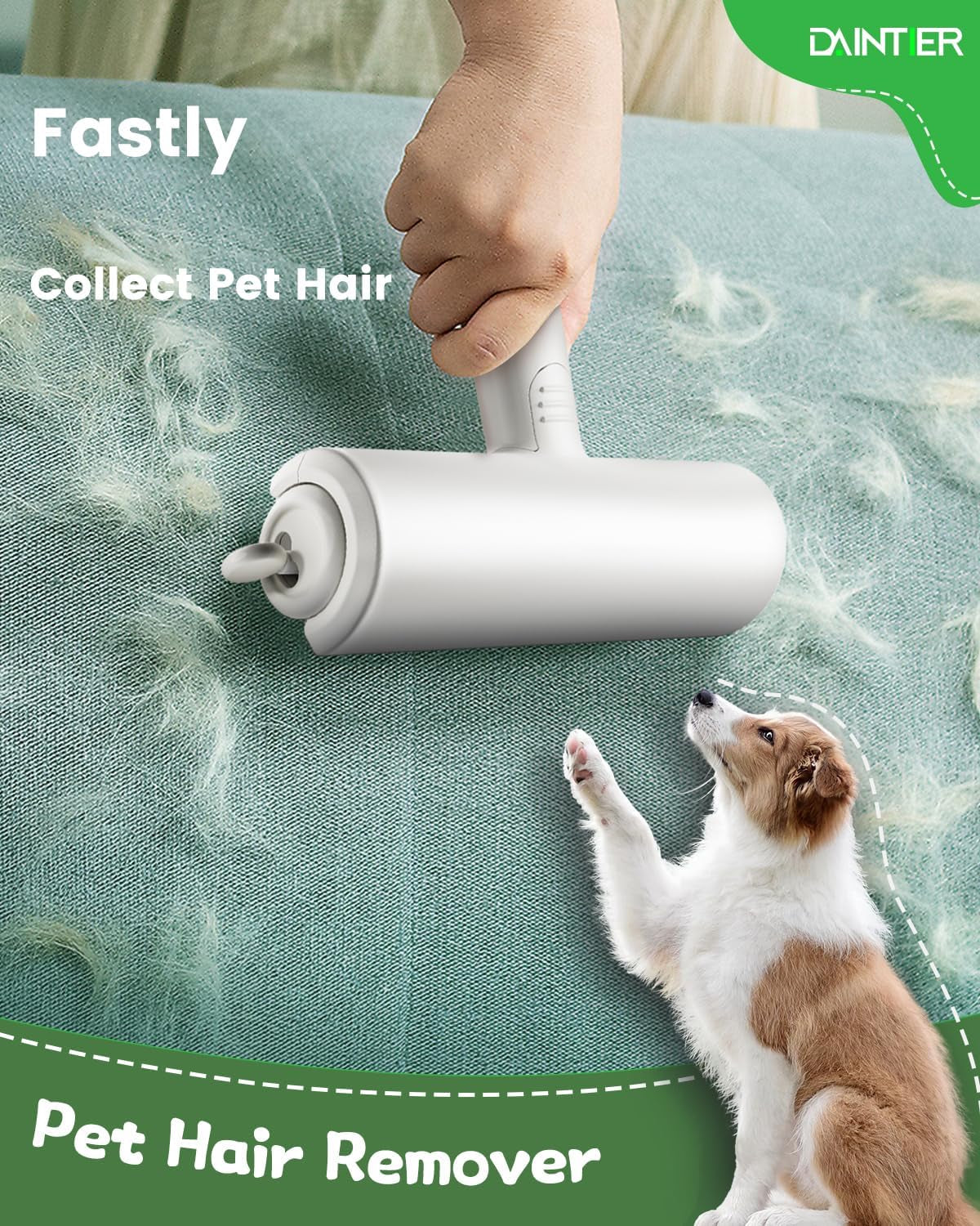 Reusable Pet Hair Remover for Couch, Carpet & Car Seats