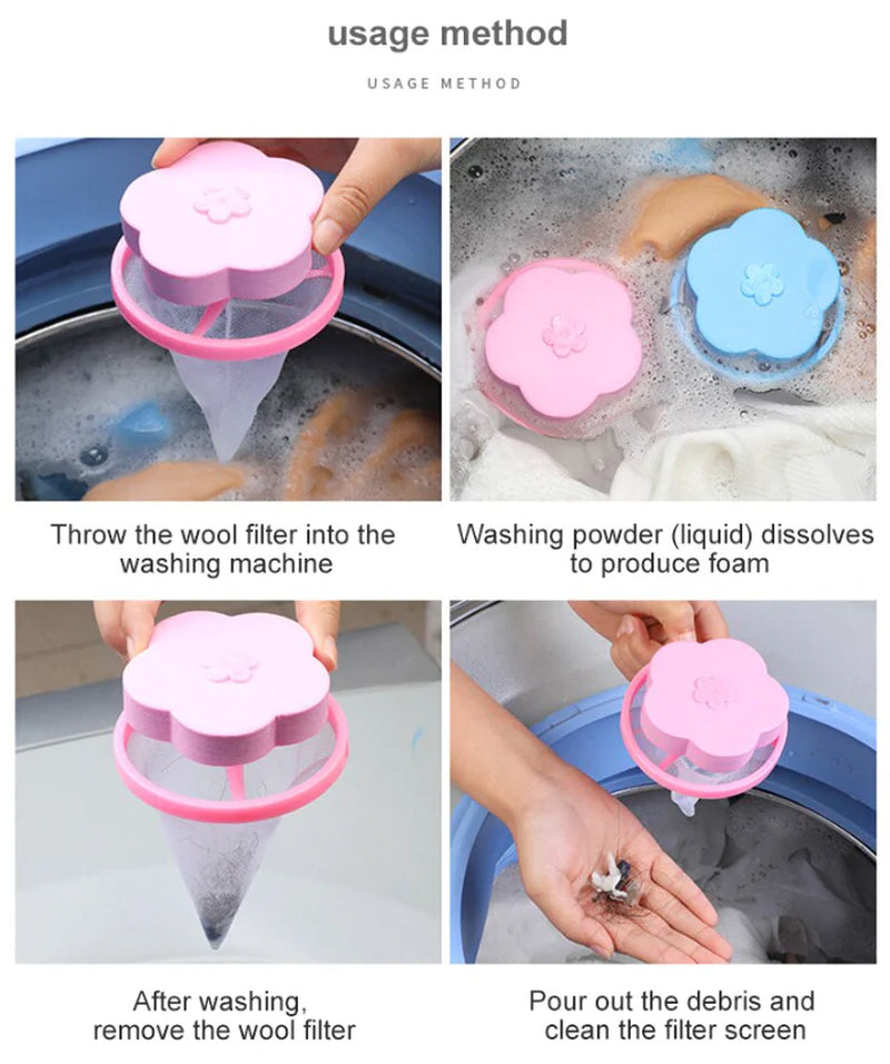 Floating Pet Fur Catcher for Laundry — Reusable, 2-Pack