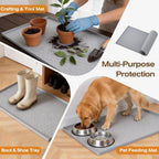 Waterproof Under Sink Mat 22" x 34" – Silicone Cabinet Liner & Drip Tray, Gray