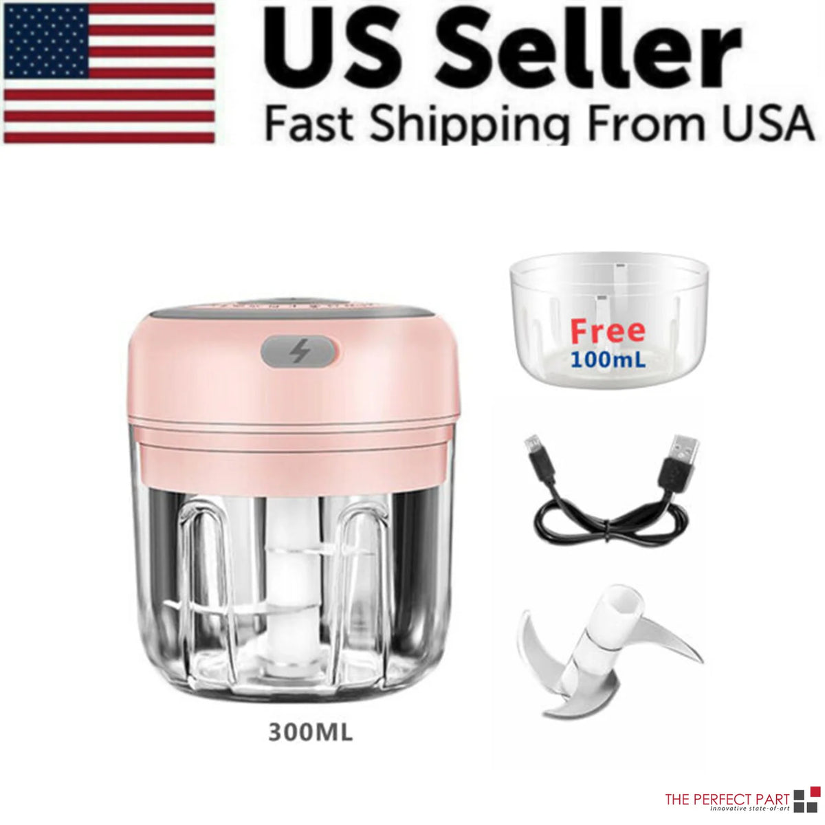 Electric Garlic Press & Chopper — 300ML, Multi-Use