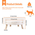 Raised Pet Sofa Bed for Cats & Small Dogs — Removable Cushion