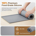 Waterproof Under Sink Mat 22" x 34" – Silicone Cabinet Liner & Drip Tray, Gray