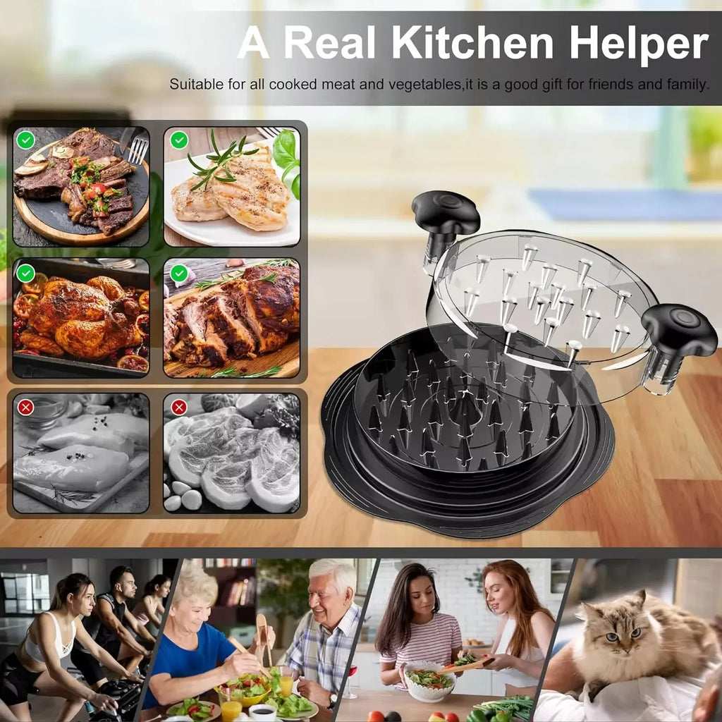 Large Chicken Shredder Tool – Twist Meat Shredder with Non-Slip Base, Bpa-Free
