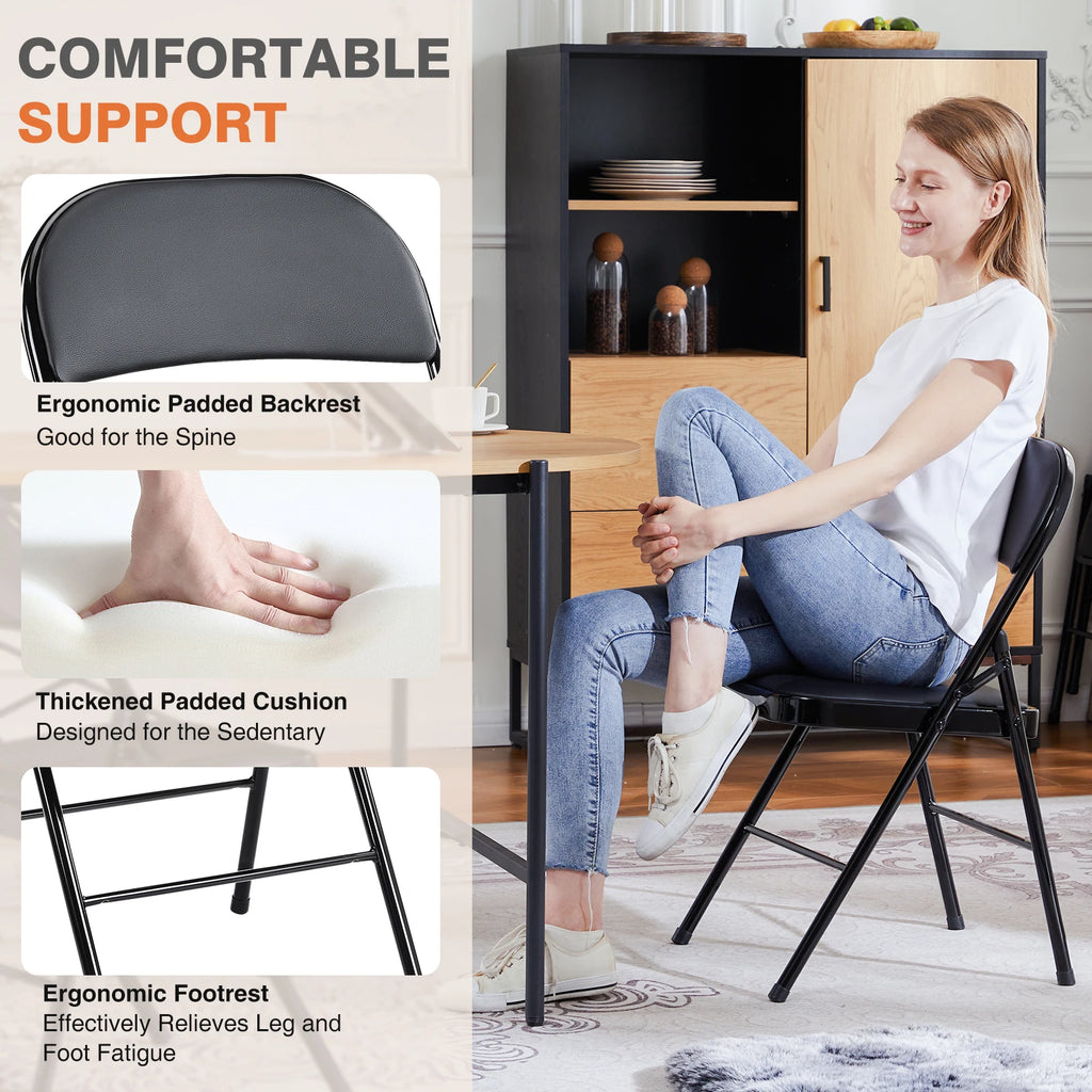 Padded Folding Chairs 2-Pack