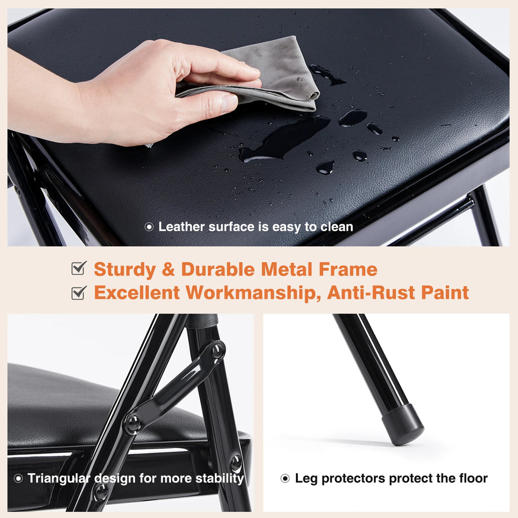 Padded Folding Chairs 2-Pack