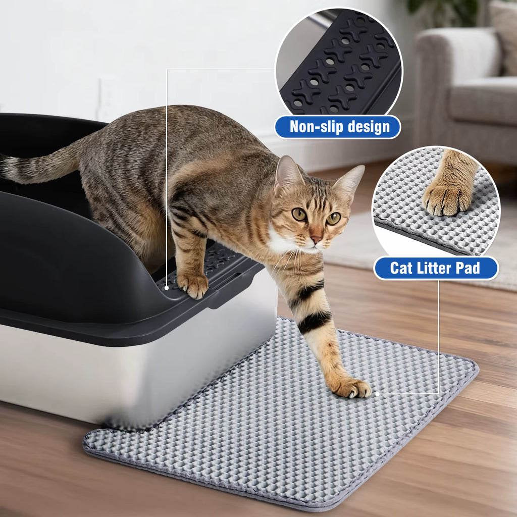Stainless steel cat litter box with lid