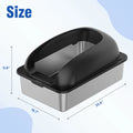 Stainless steel cat litter box with lid