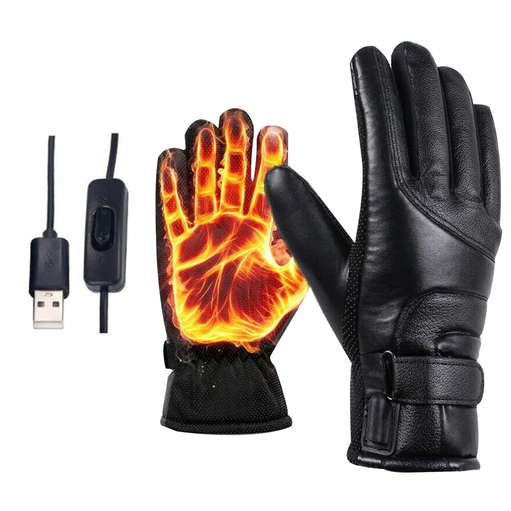 USB Heated Gloves – Windproof Winter Hand Warmers