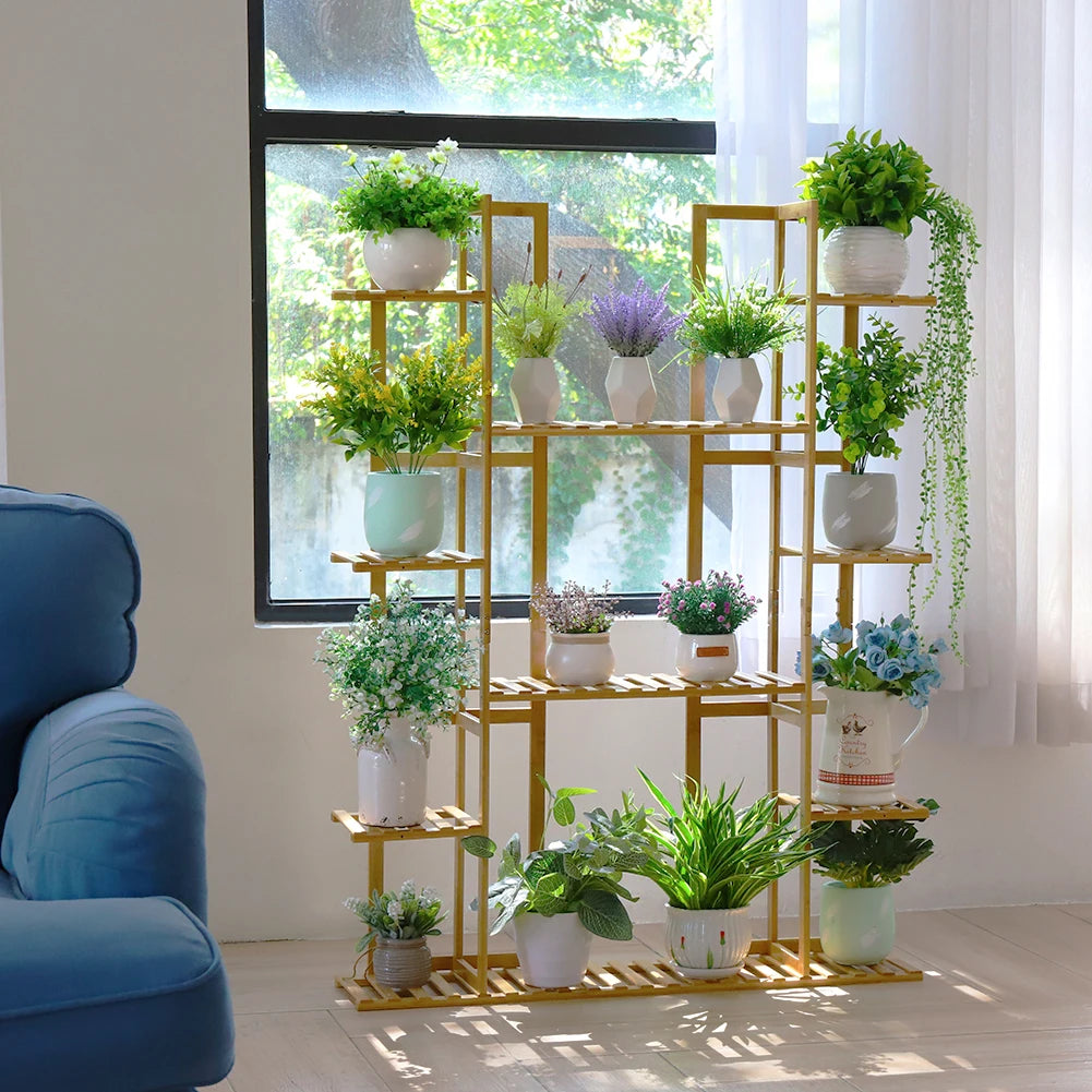 Extra Large 9-Tier Bamboo Plant Stand