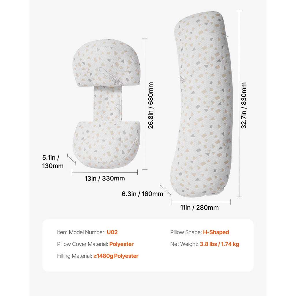 Succebuy Pregnancy Pillows for Sleeping Adjustable Maternity Pillow for Pregnant Women Soft Pillow with Removable&Washable Cover