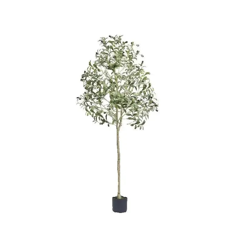Artificial Olive Tree 4/5/6FT Tall Faux Plant Secure PE Material Anti-Tip Tilt Protection Low-Maintenance Tree for Home