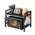 Expandable microwave shelf organizer - Black